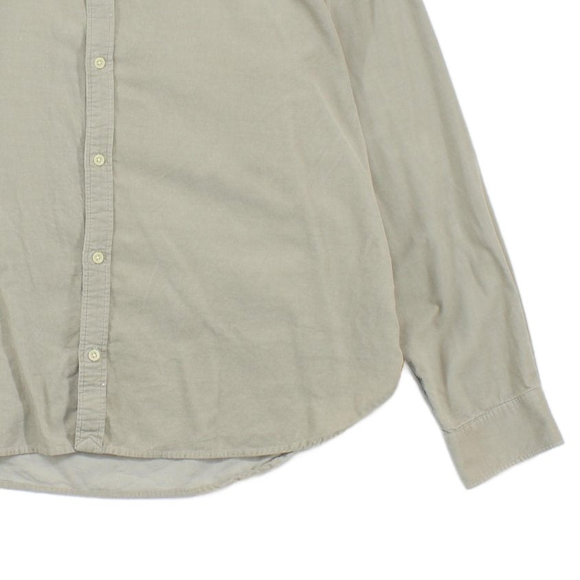 Mens Corduroy Shirt Regular Fit Button Up Long Sleeve