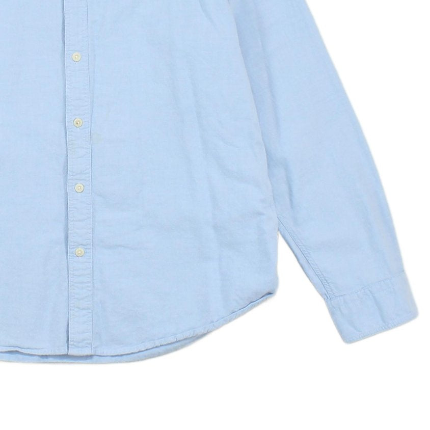 Mens Shirt Slim Fit Button Up Collar Long Sleeve Cotton