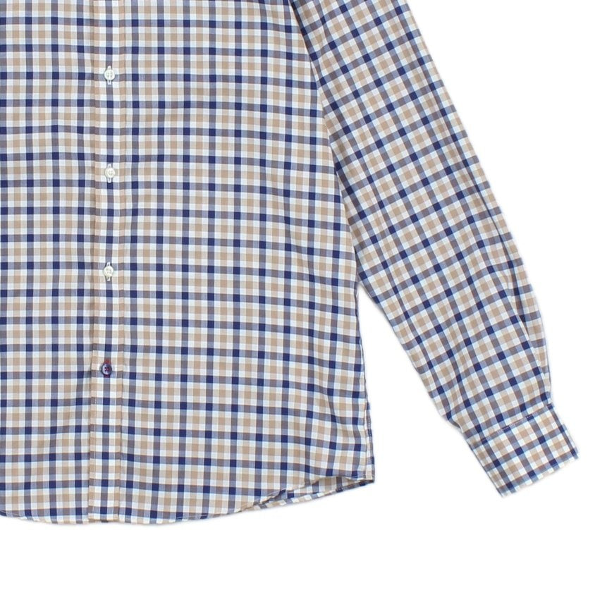 Mens Check Shirt Slim Fit Non Iron