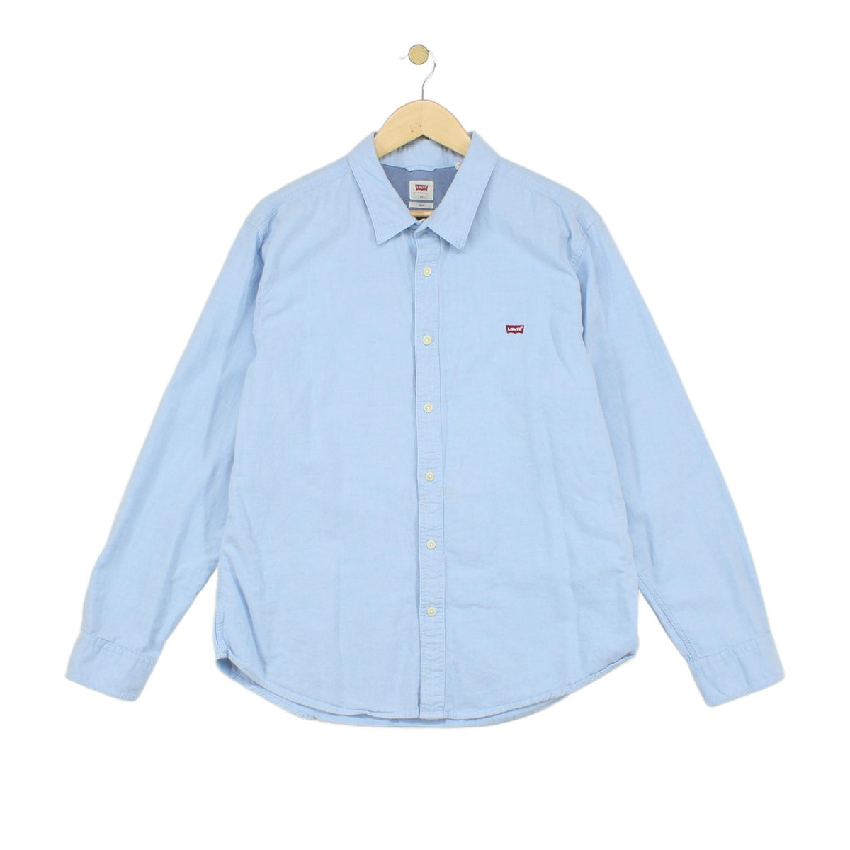 Mens Shirt Slim Fit Button Up Collar Long Sleeve Cotton