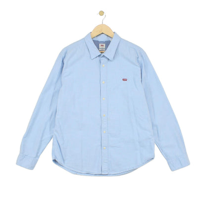 Mens Shirt Slim Fit Button Up Collar Long Sleeve Cotton