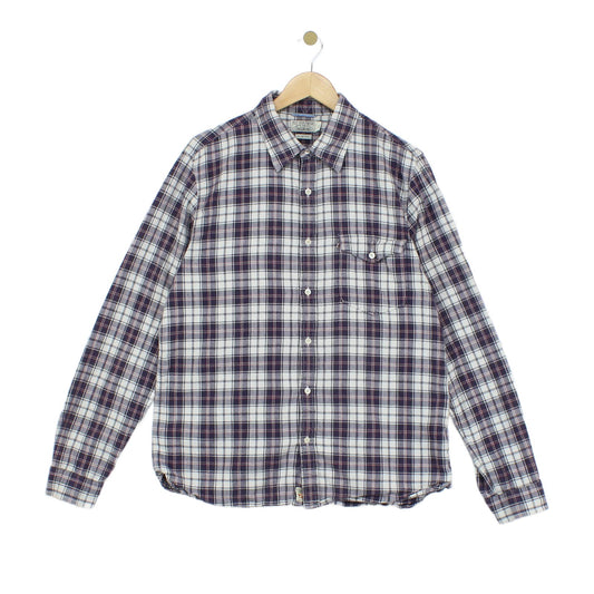 Mens Check Shirt Button Up Long Sleeve