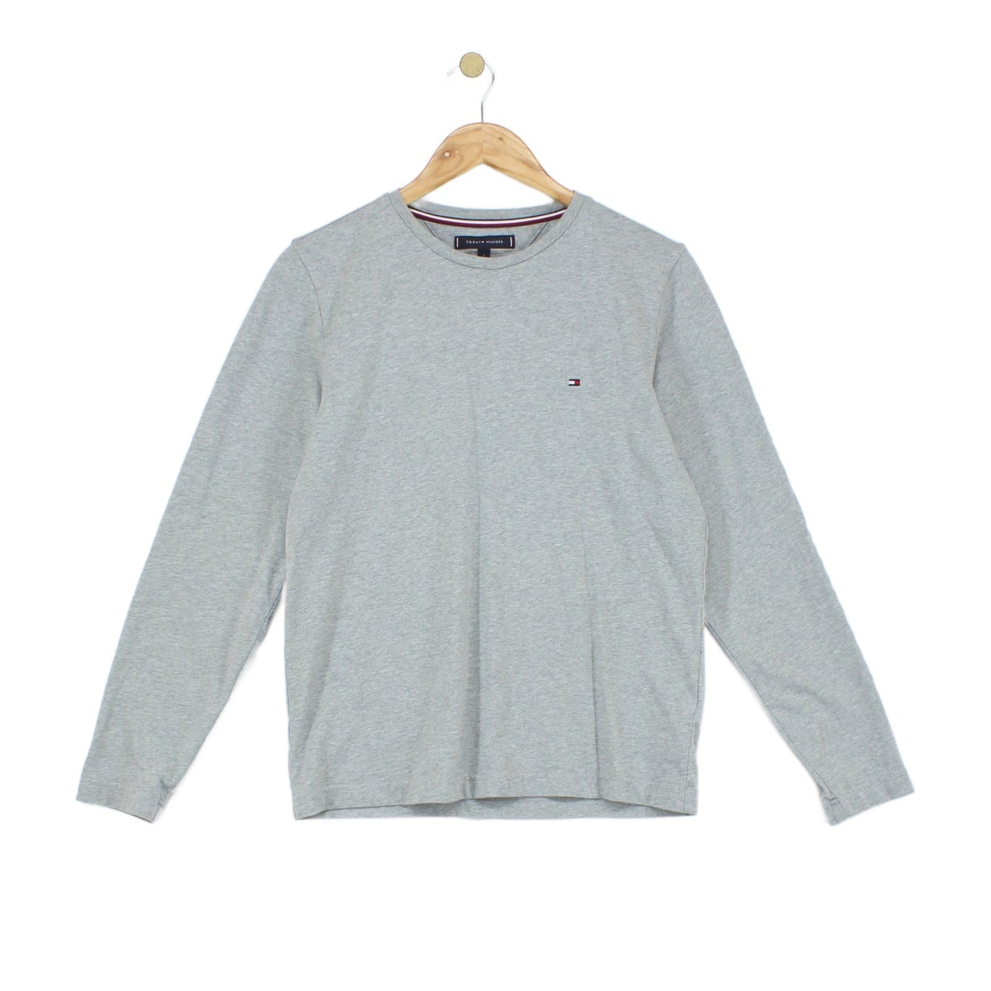 Mens T-Shirt Long Sleeve Crew Neck Logo