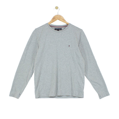 Mens T-Shirt Long Sleeve Crew Neck Logo