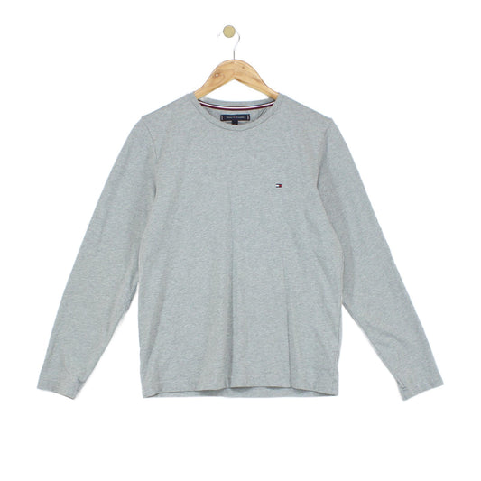 Mens T-Shirt Long Sleeve Crew Neck Logo