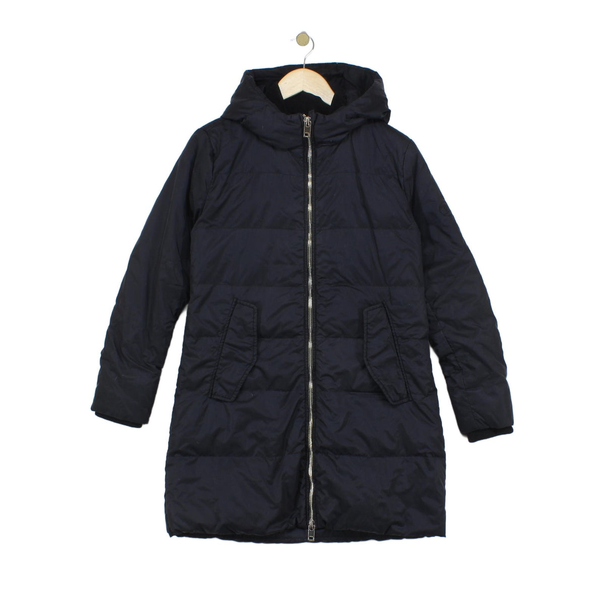 Womens Quilted Coat Down Hooded Full Zip Winter