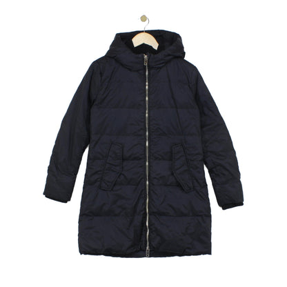 Womens Quilted Coat Down Hooded Full Zip Winter