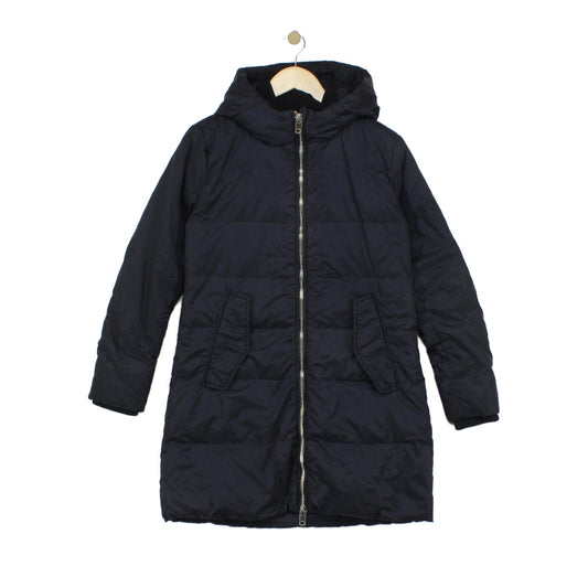 Womens Quilted Coat Down Hooded Full Zip Winter