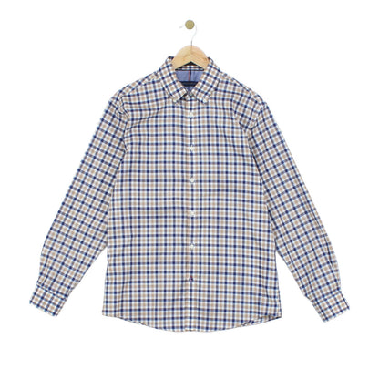 Mens Check Shirt Slim Fit Non Iron