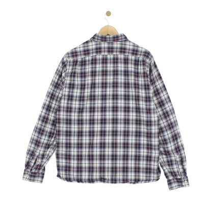 Mens Check Shirt Button Up Long Sleeve