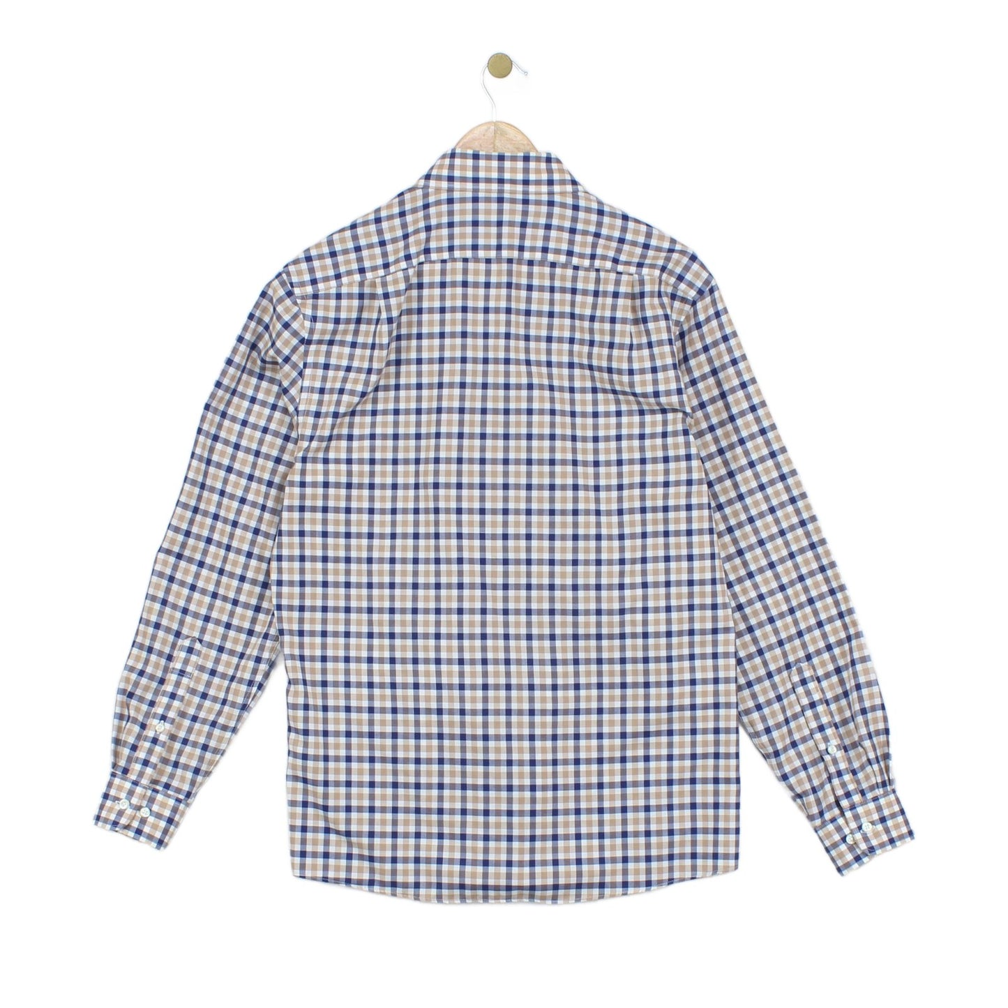 Mens Check Shirt Slim Fit Non Iron