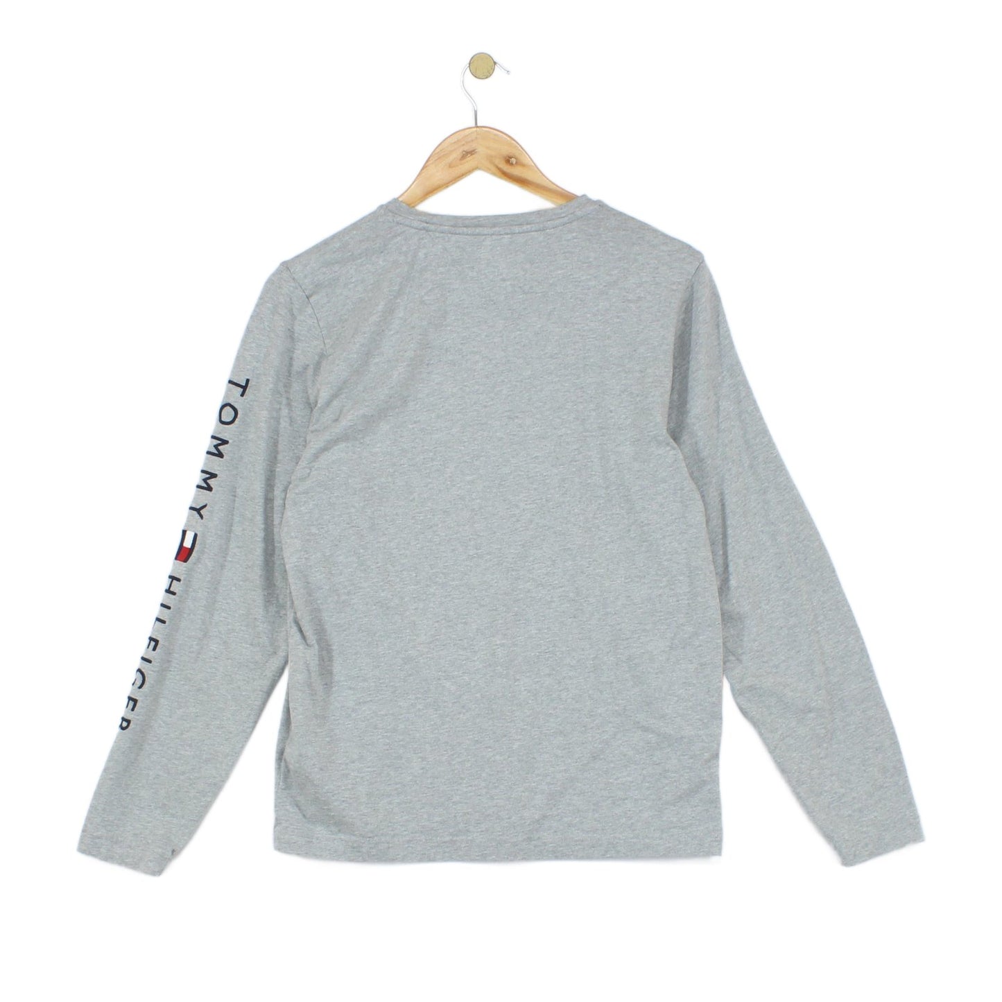 Mens T-Shirt Long Sleeve Crew Neck Logo