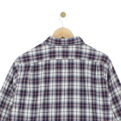 Mens Check Shirt Button Up Long Sleeve
