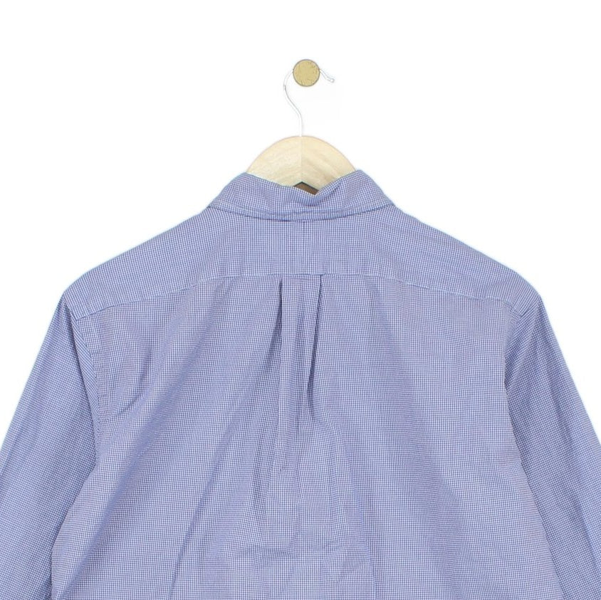 Mens Check Shirt Classic Fit Button Up
