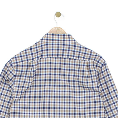 Mens Check Shirt Slim Fit Non Iron