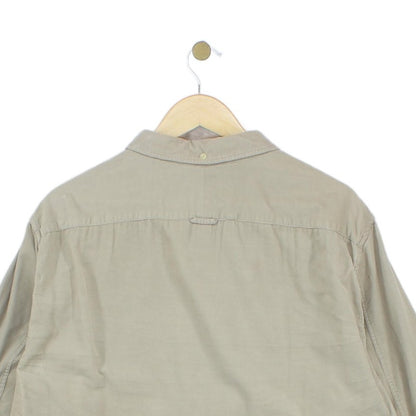 Mens Corduroy Shirt Regular Fit Button Up Long Sleeve