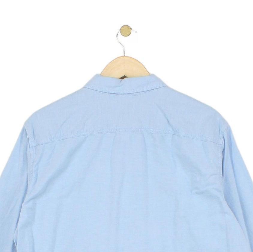 Mens Shirt Slim Fit Button Up Collar Long Sleeve Cotton