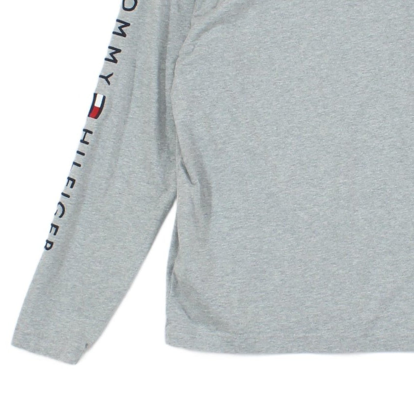 Mens T-Shirt Long Sleeve Crew Neck Logo