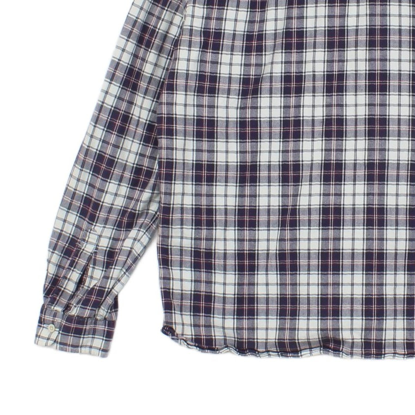 Mens Check Shirt Button Up Long Sleeve