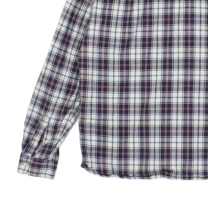 Mens Check Shirt Button Up Long Sleeve