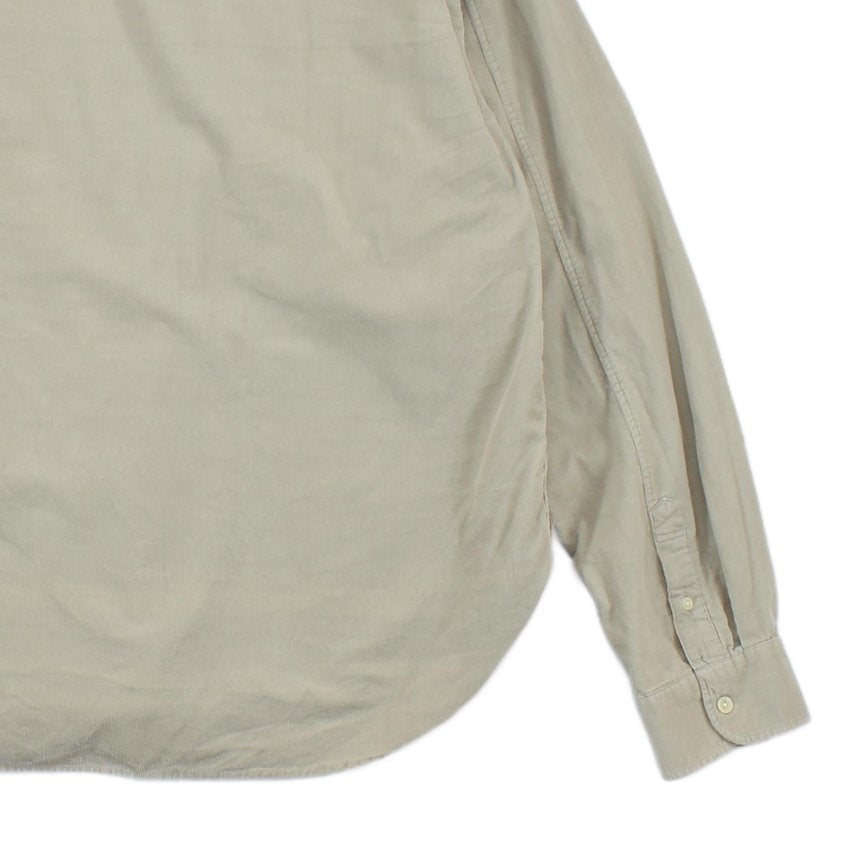 Mens Corduroy Shirt Regular Fit Button Up Long Sleeve