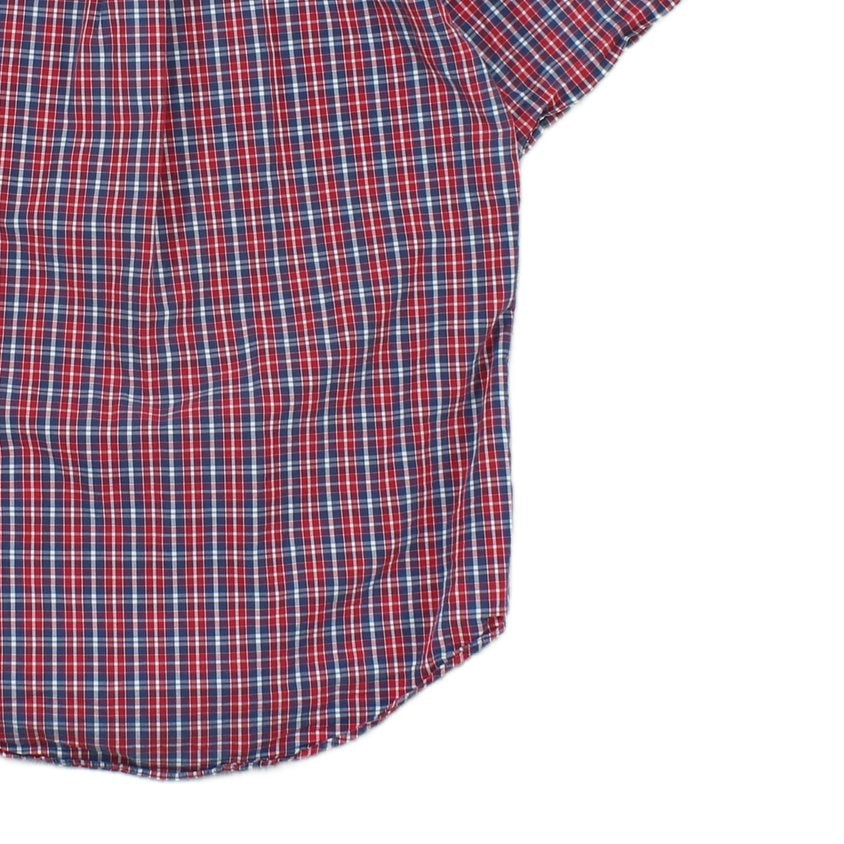 Mens Plaid Shirt Button Up Short Sleeve