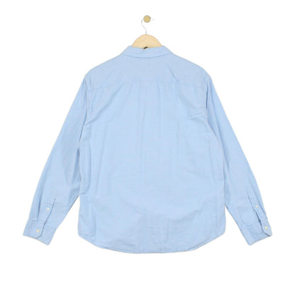 Mens Shirt Slim Fit Button Up Collar Long Sleeve Cotton