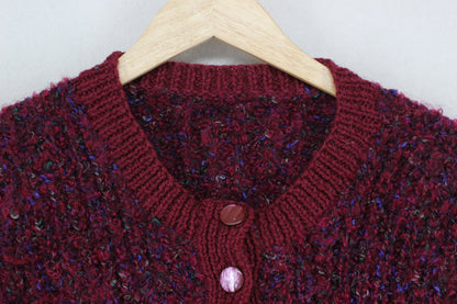 Womens Cardigan Chunky Knit Long Sleeve Textured