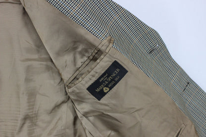 Mens Blazer Check Wool Silk Short
