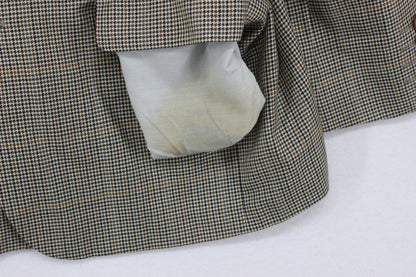 Mens Blazer Check Wool Silk Short