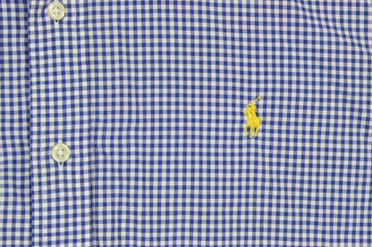 Mens Check Shirt Slim Fit Button Down