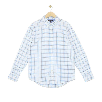 Mens Check Shirt Pattern Long Sleeve Button Down