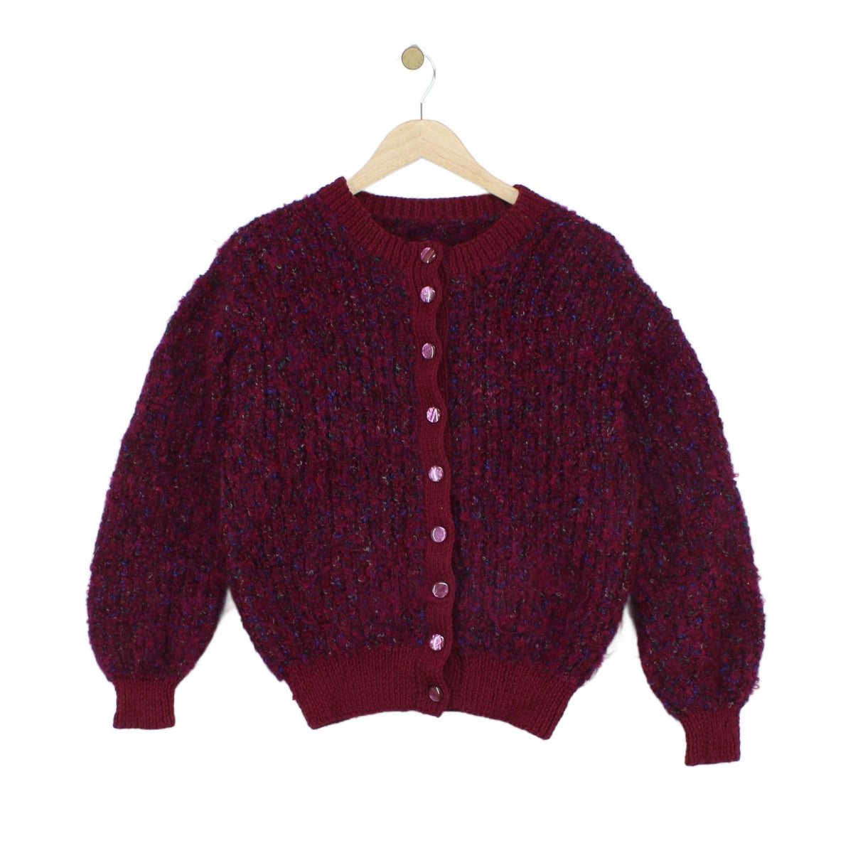 Womens Cardigan Chunky Knit Long Sleeve Textured