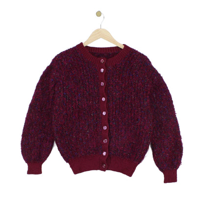 Womens Cardigan Chunky Knit Long Sleeve Textured