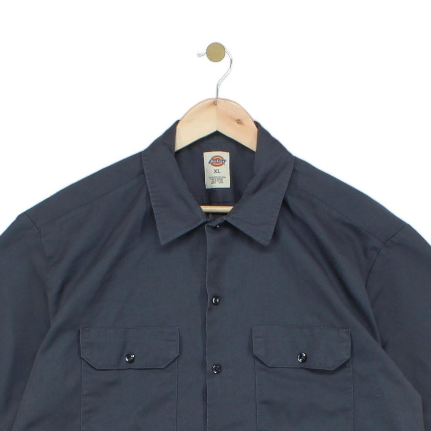 Mens Shirt Workwear Short Sleeve Button Up Casual