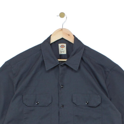 Mens Shirt Workwear Short Sleeve Button Up Casual