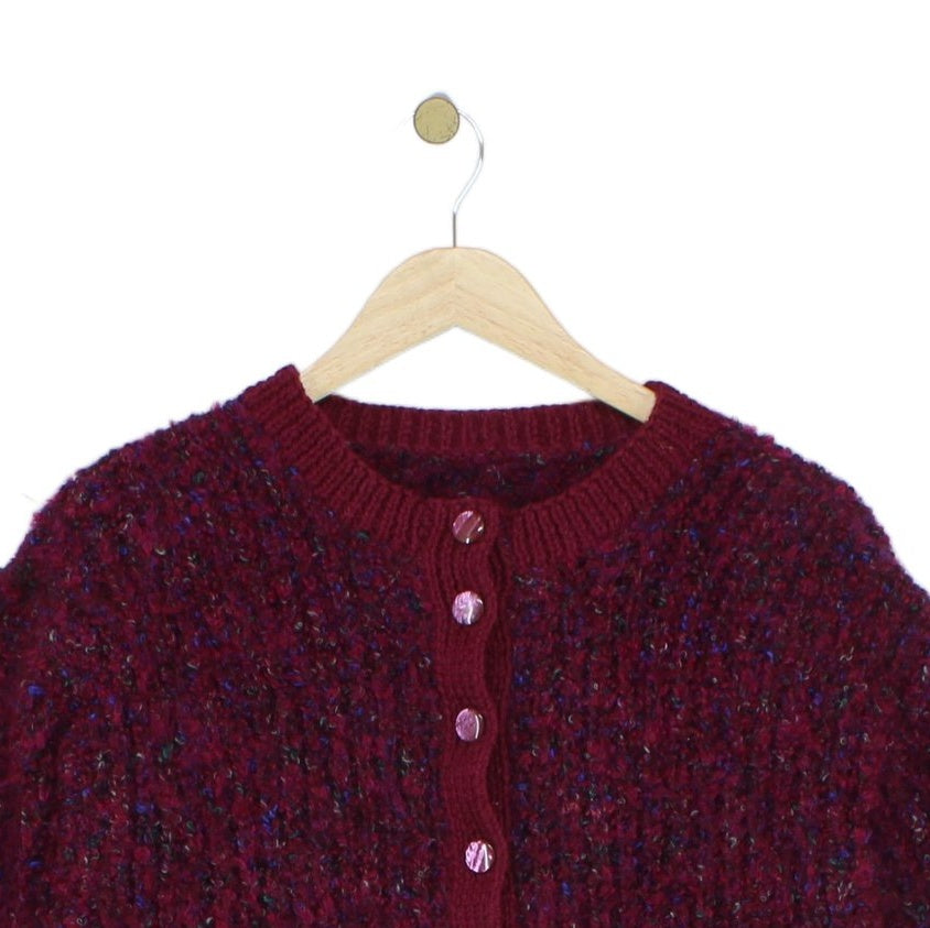 Womens Cardigan Chunky Knit Long Sleeve Textured