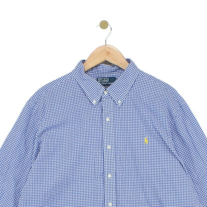 Mens Check Shirt Slim Fit Button Down