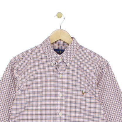 Mens Check Shirt Slim Fit Stretch Oxford