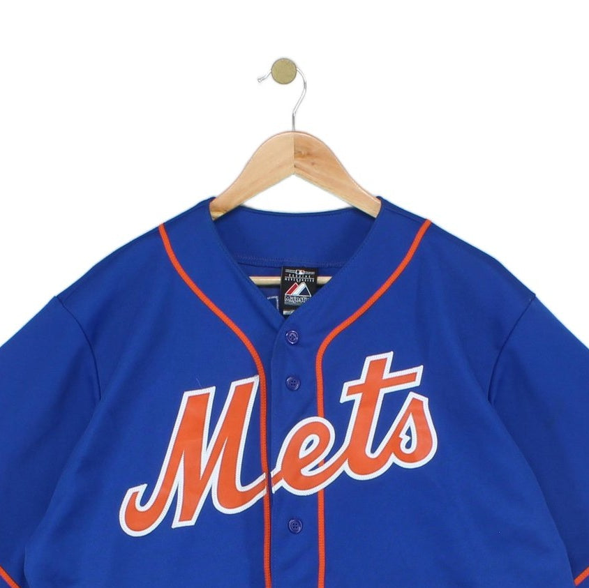 Mens Majestic Mets Jersey Shirt Baseball Short Sleeve