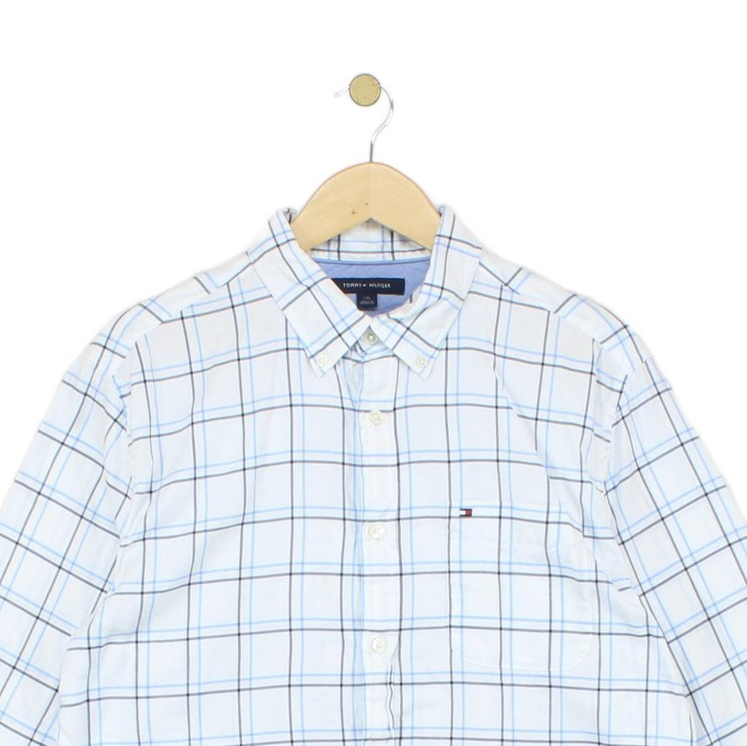 Mens Check Shirt Pattern Long Sleeve Button Down