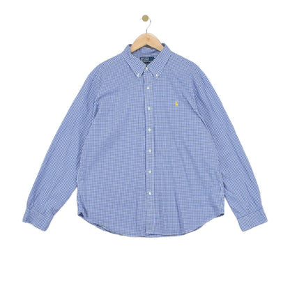 Mens Check Shirt Slim Fit Button Down