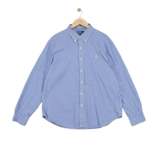 Mens Check Shirt Slim Fit Button Down
