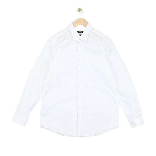Mens Shirt Stretch Slim Fit Formal Classic