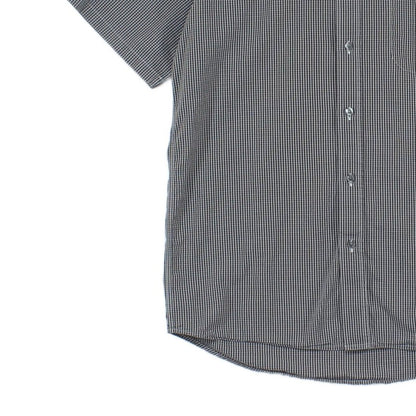 Mens Check Shirt Short Sleeve Button Up