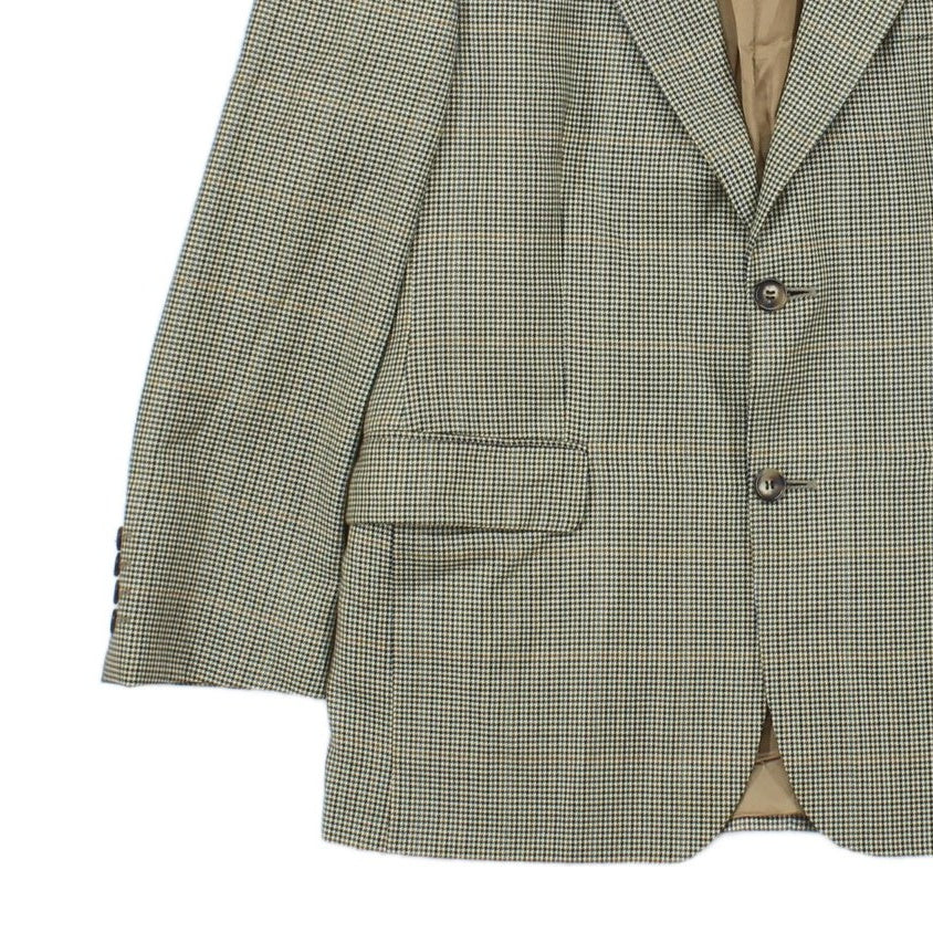 Mens Blazer Check Wool Silk Short