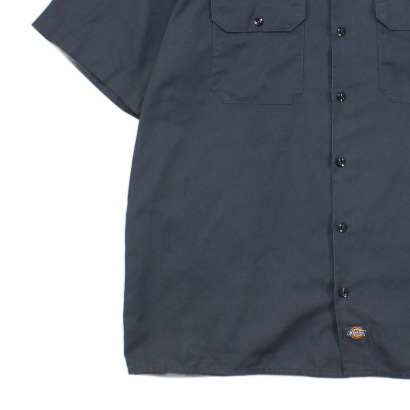 Mens Shirt Workwear Short Sleeve Button Up Casual