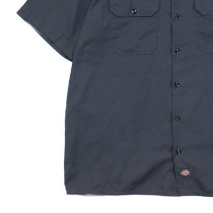 Mens Shirt Workwear Short Sleeve Button Up Casual