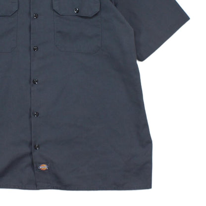 Mens Shirt Workwear Short Sleeve Button Up Casual