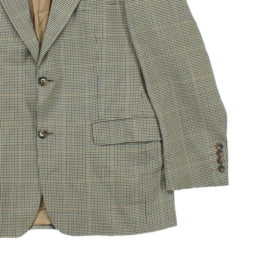 Mens Blazer Check Wool Silk Short